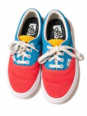 Vans Colorblock Canvas Sneaker in Red, Blue & Yellow